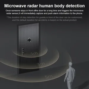 Hidden Color LCD Monitor Low Power 5000mAh Battery 1080P Clear IR Night Vision 100 Degree Wide View Angle Digital Doorbell